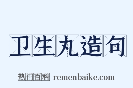 卫生丸造句是什么意思的图片